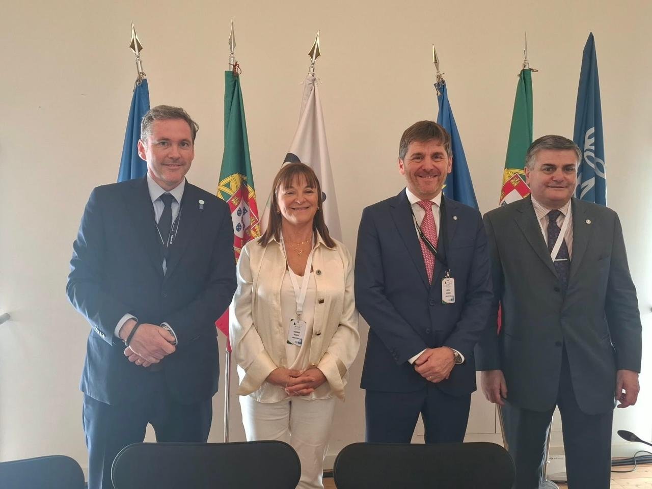 Integrantes de la delegación argentina en Lisboa